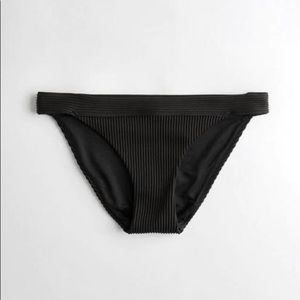 NWOT ribbed bikini bottom hollister black